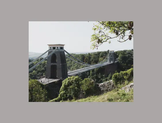 A landscape view of the icon Clifton Suspension Bridge.