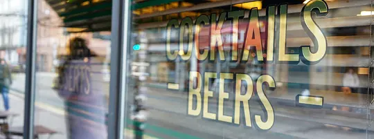 Outside of a Manchester bar