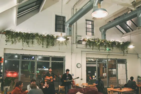 Image of a band playing at Blend, Nottingham