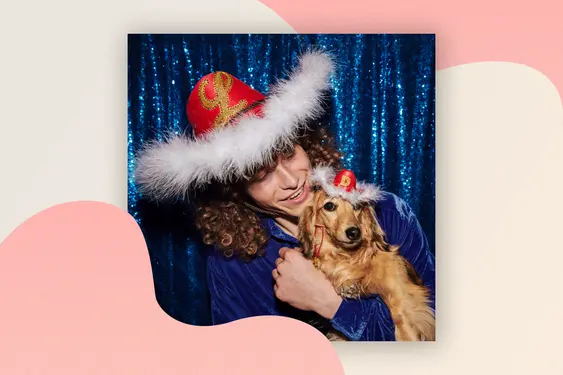 Personalised Petite Pet Christmas Cowboy Hat, by Sequin Souls