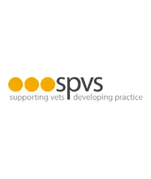 Logo with three orange circles and text: "SPVS supporting vets developing practice."