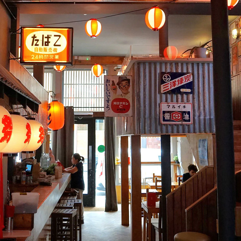 Interior of Ramen Dayo, a ramen shop in Glasgow
