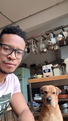 Man with dog