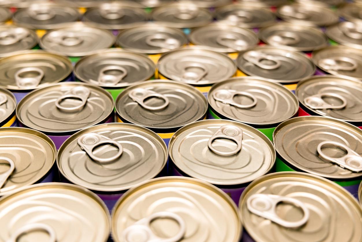 Cans of food
