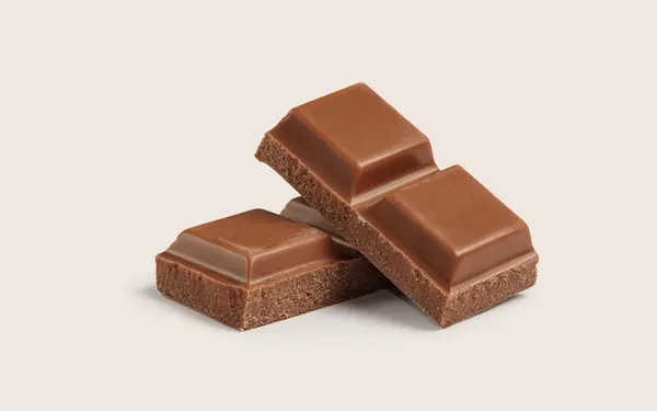 Chocolate on beige background