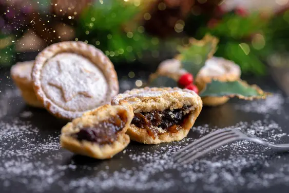 Close up of a mince pie